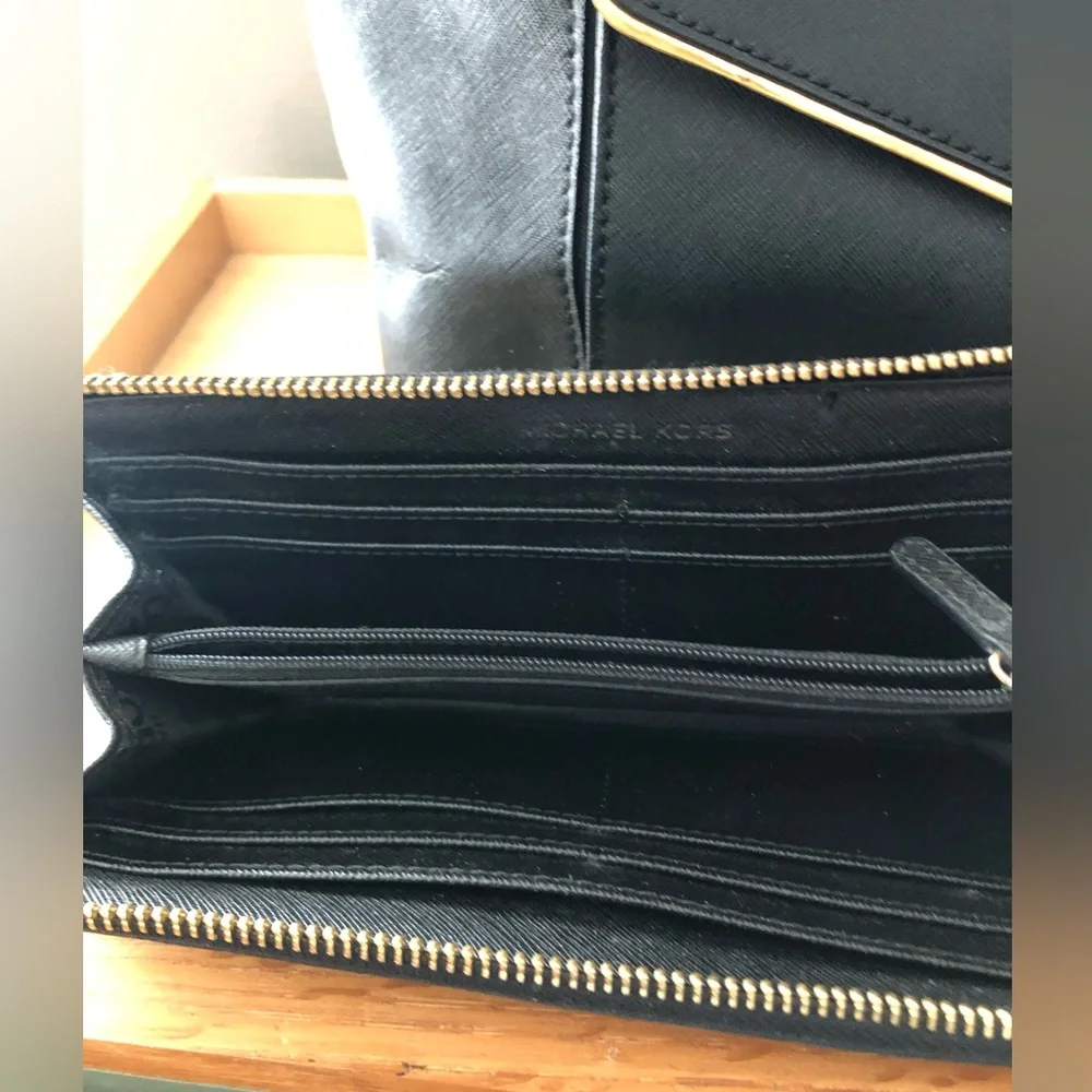 Michael Kors Black Saffiano Leather Wallet